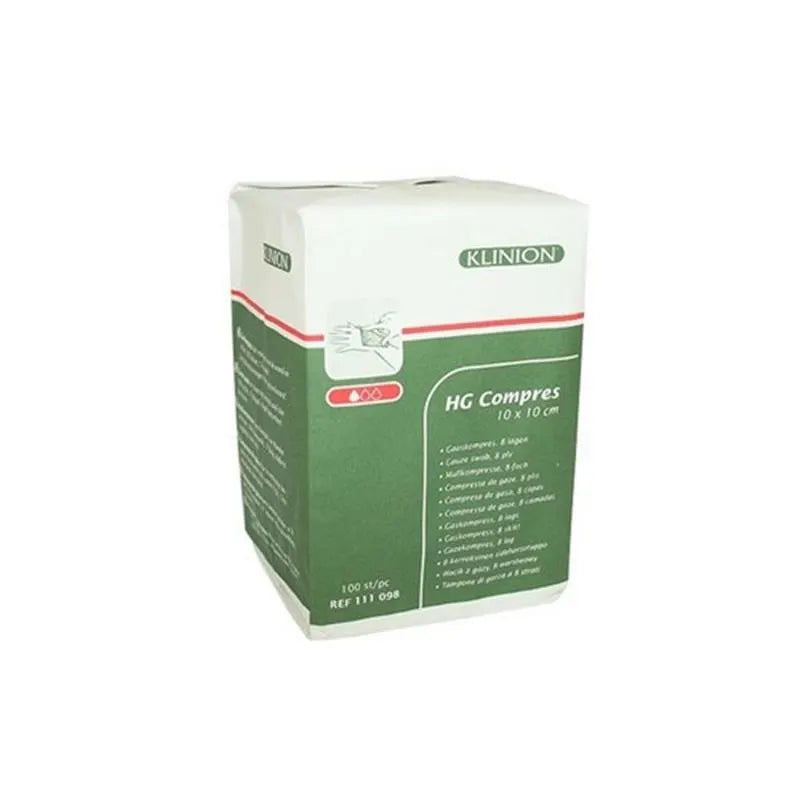 GAAS 10X10CM ONSTERIEL 8-LAAGS X100ST.