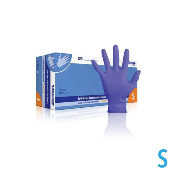 HANDSCHOEN KLINION SENSITIVE INDIGO NITRILE PV PAARS SMALL X150ST.