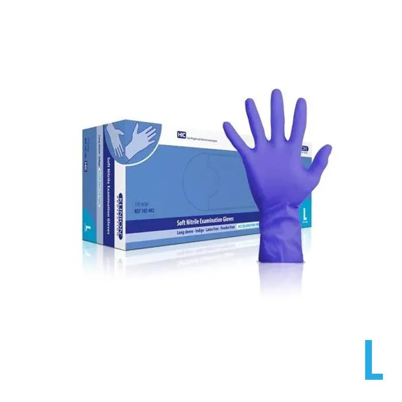 HANDSCHOEN KLINION SENSITIVE INDIGO NITRILE PV PAARS LARGE X150ST.