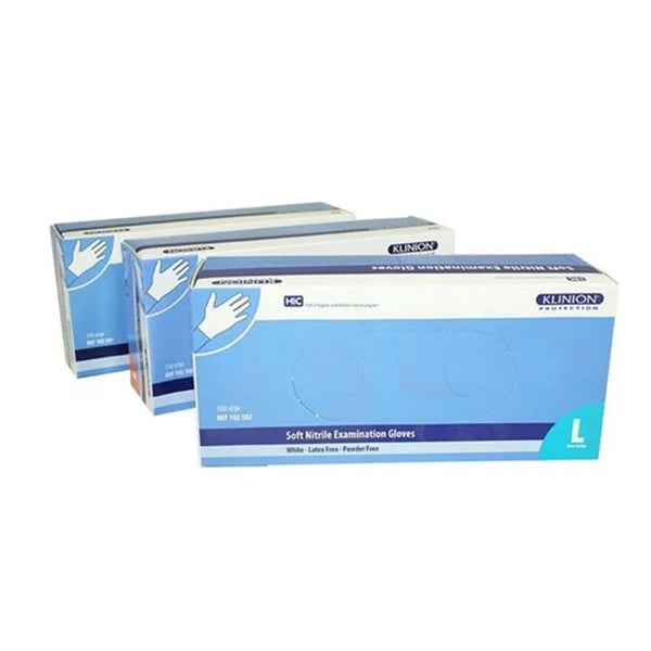 HANDSCHOEN KLINION NITRIL LARGE WIT X150ST.