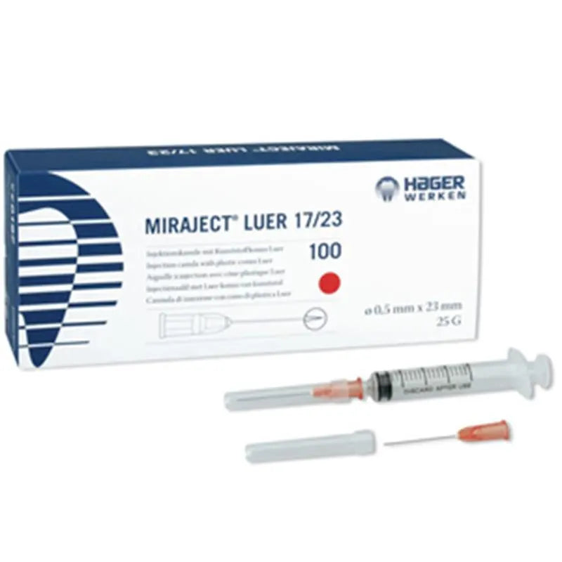 MIRAJECT INJECTIENAALD LUER 25G 0,5X23MM. X100ST.