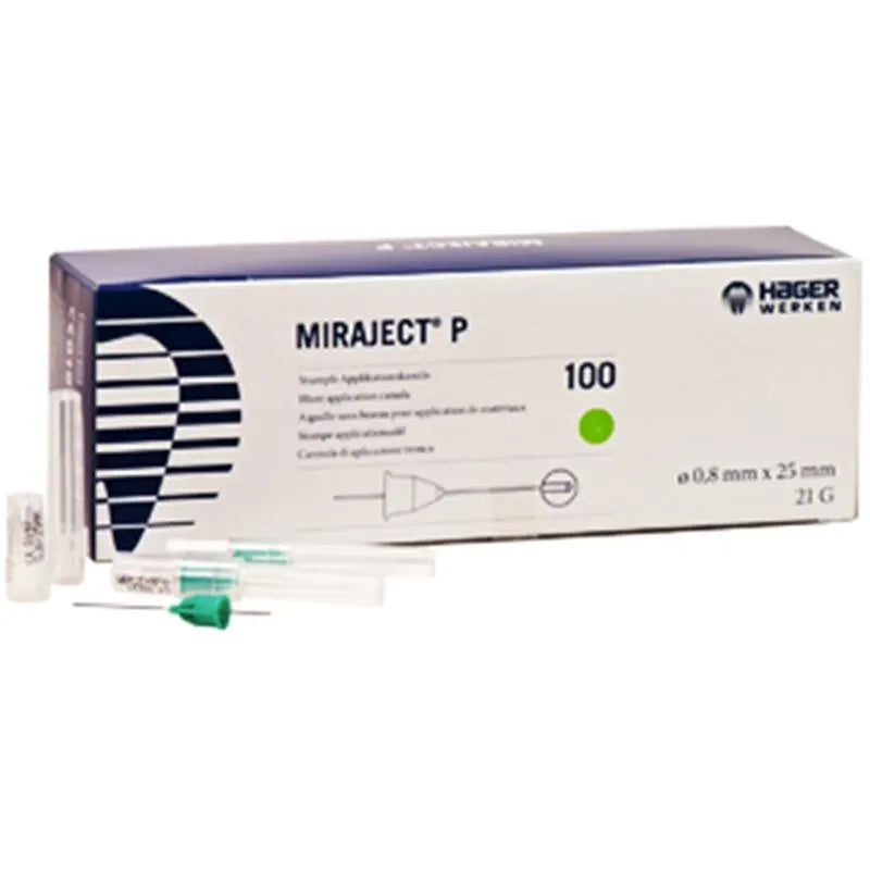 MIRAJECT CANULE P 21G 0,8X25MM. X100ST.