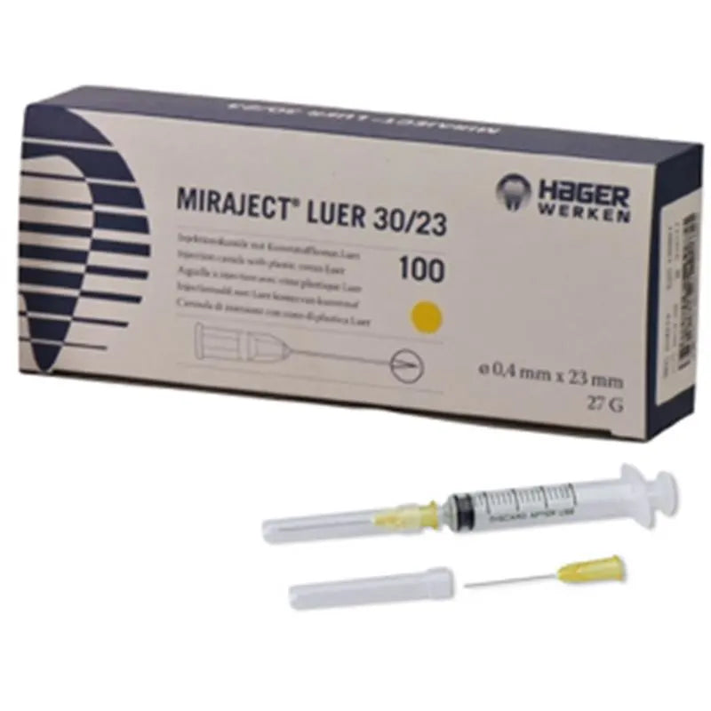 MIRAJECT INJECTIENAALD LUER 27G 0,4X23MM. X100ST.