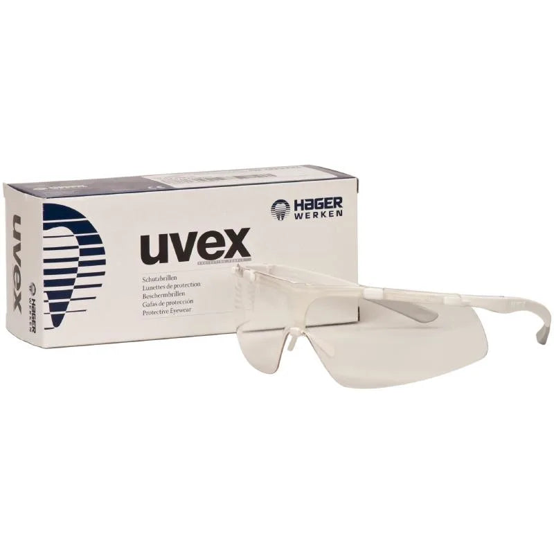 UVEX SUPER-FIT BESCHERMBRIL WIT (ISPEC SLIM FIT)