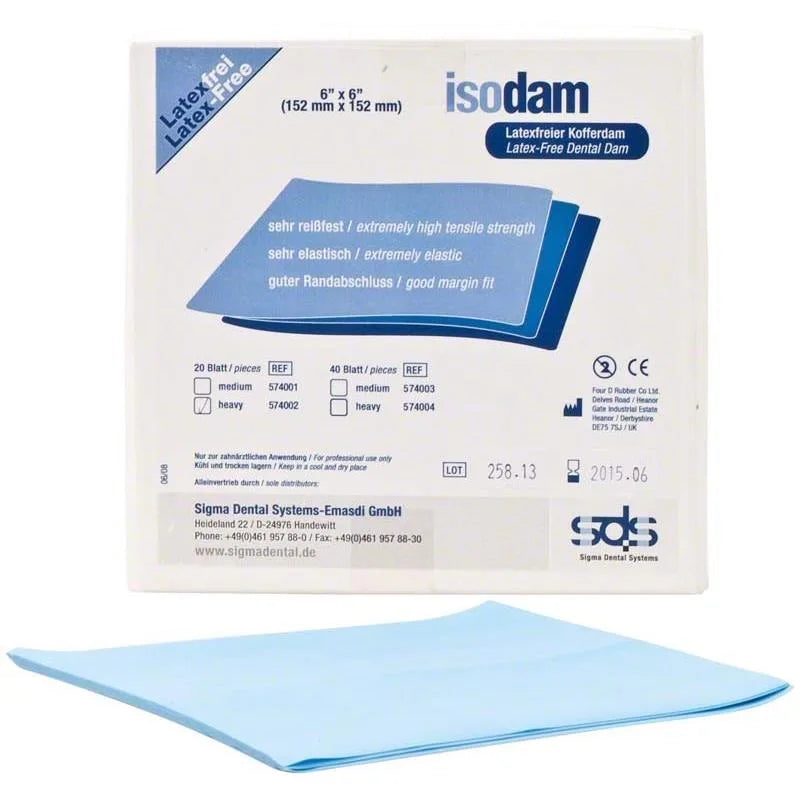 ISODAM NON-LATEX BLUE HEAVY X40ST.