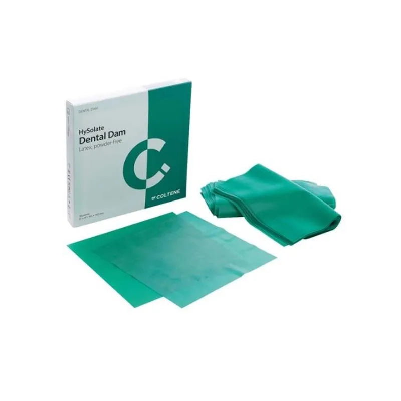 HYSOLATE DENTAL DAM LATEX GREEN MEDIUM 152X152MM X36ST
