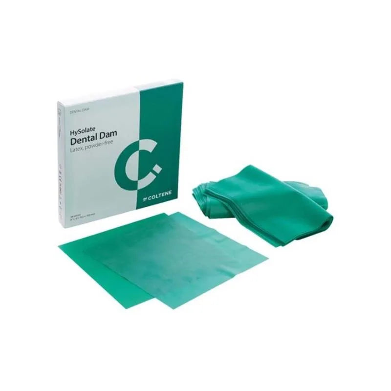 HYSOLATE DENTAL DAM LATEX GREEN X-HEAVY 152X152MM X36ST.