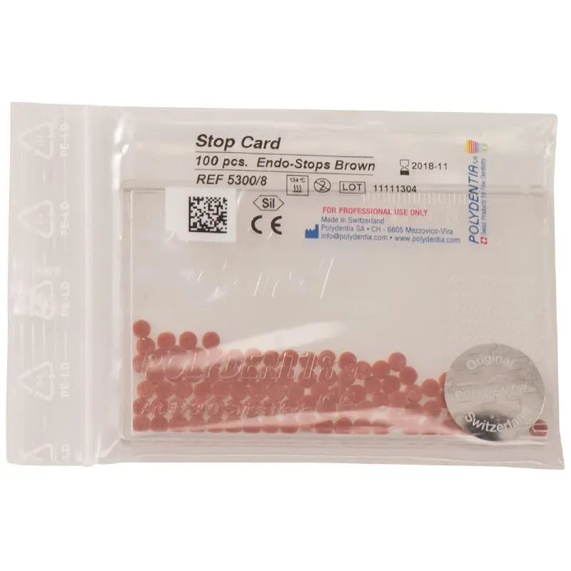 STOP-CARD ENDOSTOPS ROOD/BRUIN X100ST