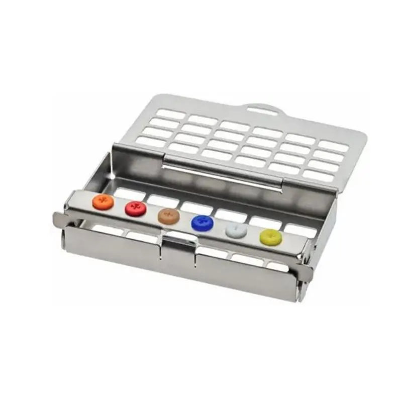 TRAY RVS 6-GATS VOOR ORTHO-STRIPS LEEG