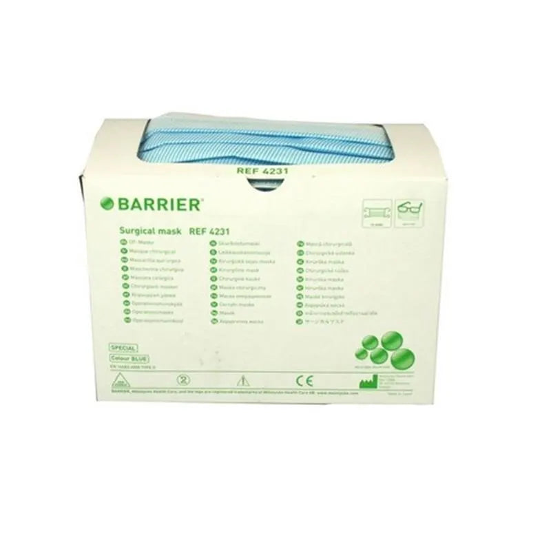 BARRIER MASKER ANTI-FOG STRIK BLAUW TYPE II 4231 X60ST.