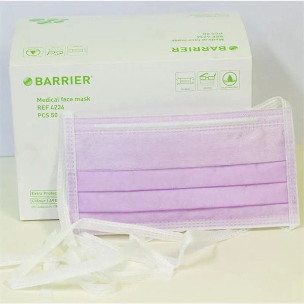 BARRIER MASKER ANTI-FOG STRIK LAVENDEL TYPE IIR 4236 X50ST.