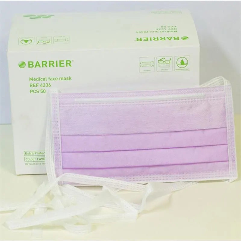 BARRIER MASKER ANTI-FOG STRIK LAVENDEL TYPE IIR 4236 X50ST.