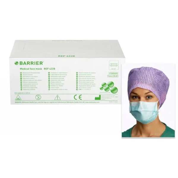 BARRIER MASKER ELASTIEK BLAUW TYPE II 4228 X50ST.