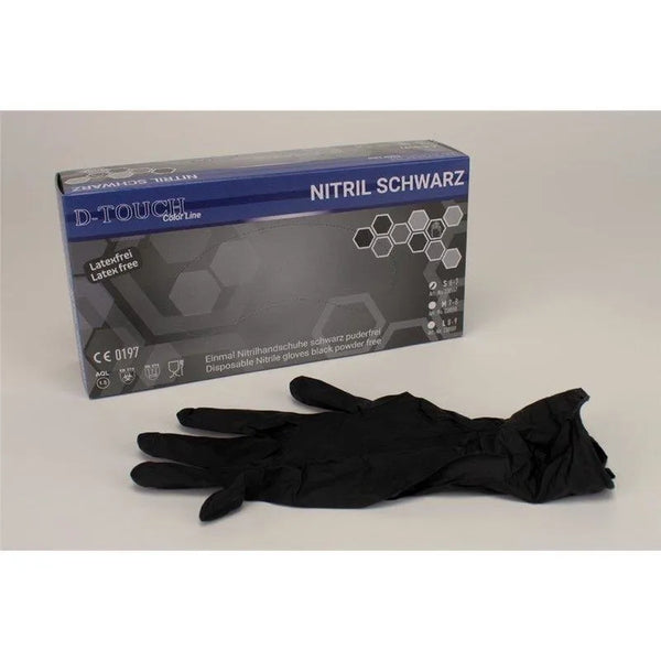 HANDSCHOEN NITRILE POEDERVRIJ ZWART SMALL X100ST.