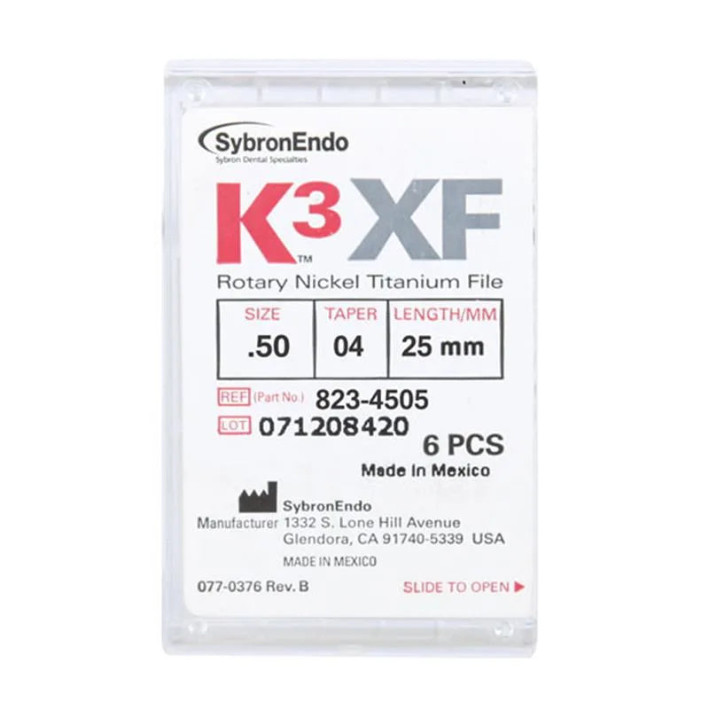 K3 XF VIJL TAPER .04 25MM. 050 X6ST.