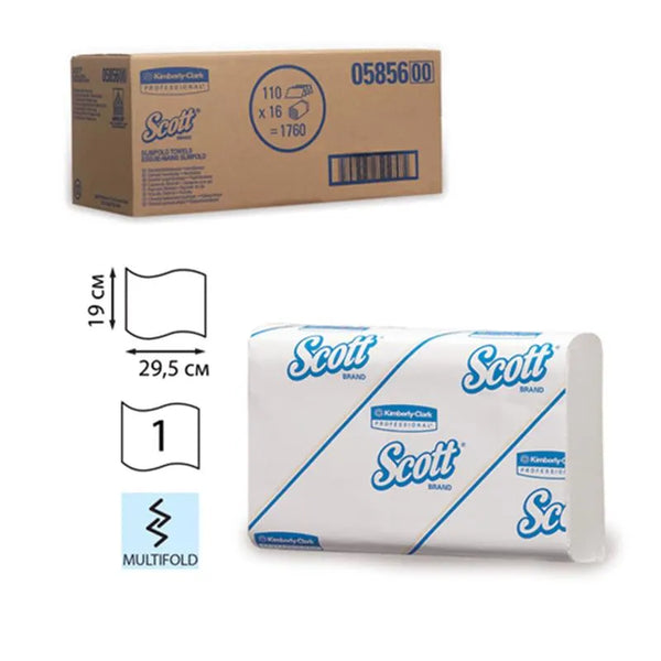SCOTT HANDDOEK SLIMFOLD 1-LAAGS 29,5CMX19CM (1760ST.) 5856