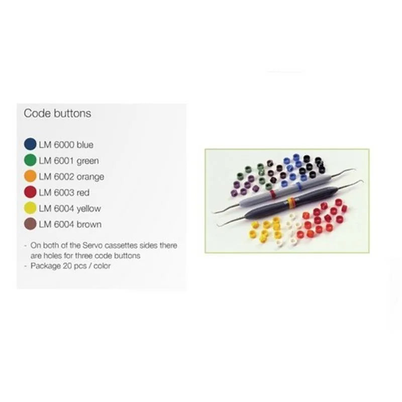 KLEURBUTTON CASSETTE GEEL X20ST.