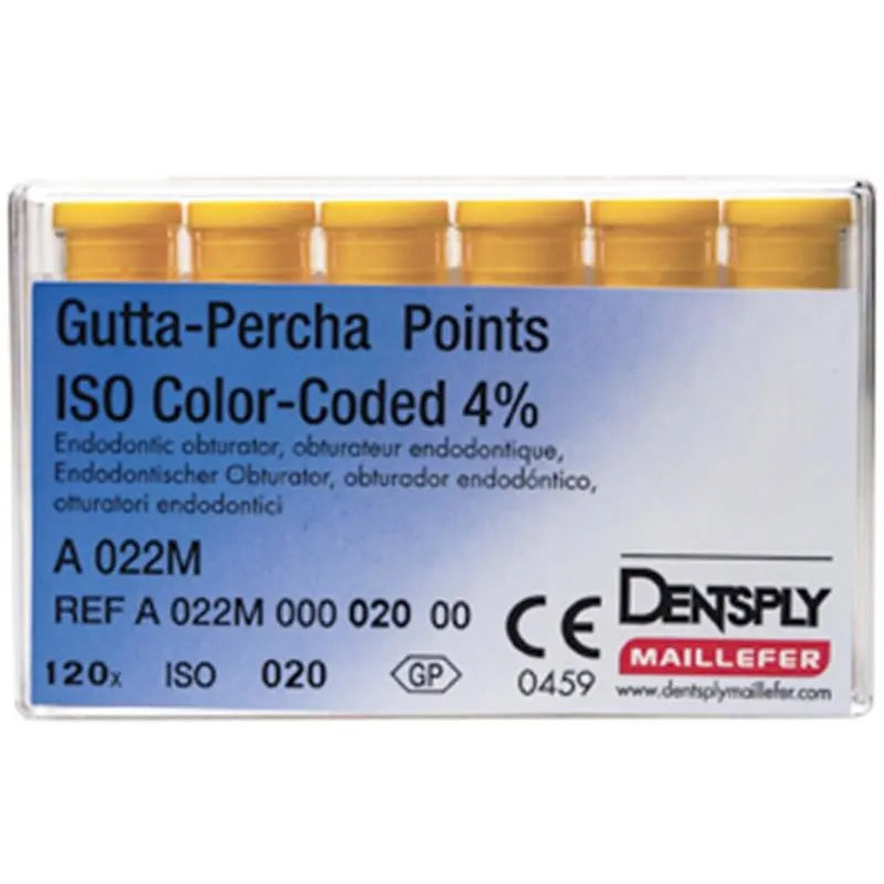 GUTTA PERCHA POINTS 22M 4% NR.20 X120ST.