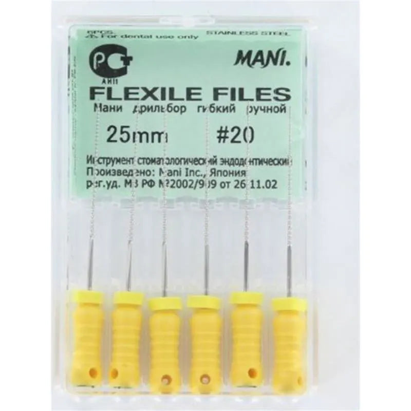 FLEXILE FILE 25MM NR.20 GEEL X6ST.