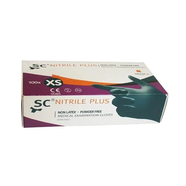 HANDSCHOEN SENSICARE NITRILE PLUS POEDERVRIJ X-SMALL X100ST.