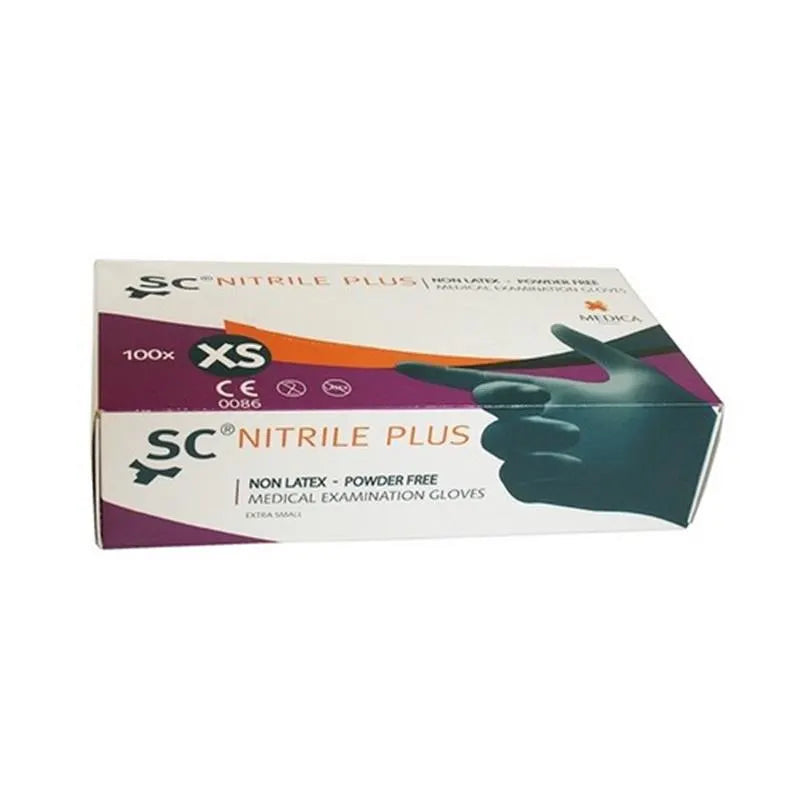HANDSCHOEN SENSICARE NITRILE PLUS POEDERVRIJ X-SMALL X100ST.