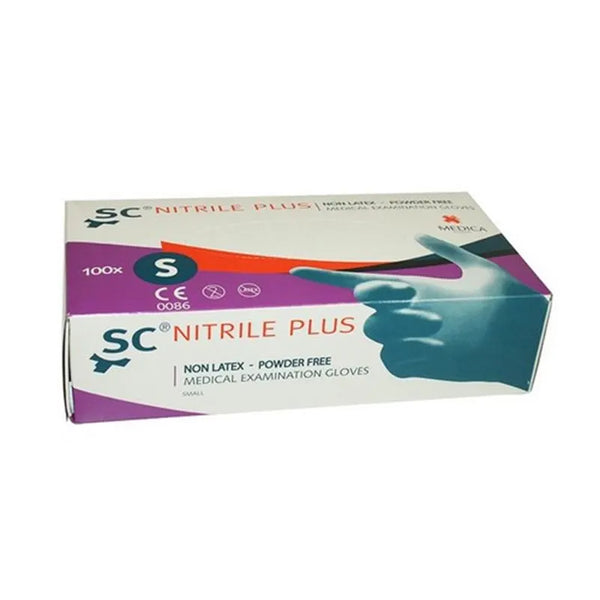 HANDSCHOEN SENSICARE NITRILE PLUS POEDERVRIJ SMALL X100ST.