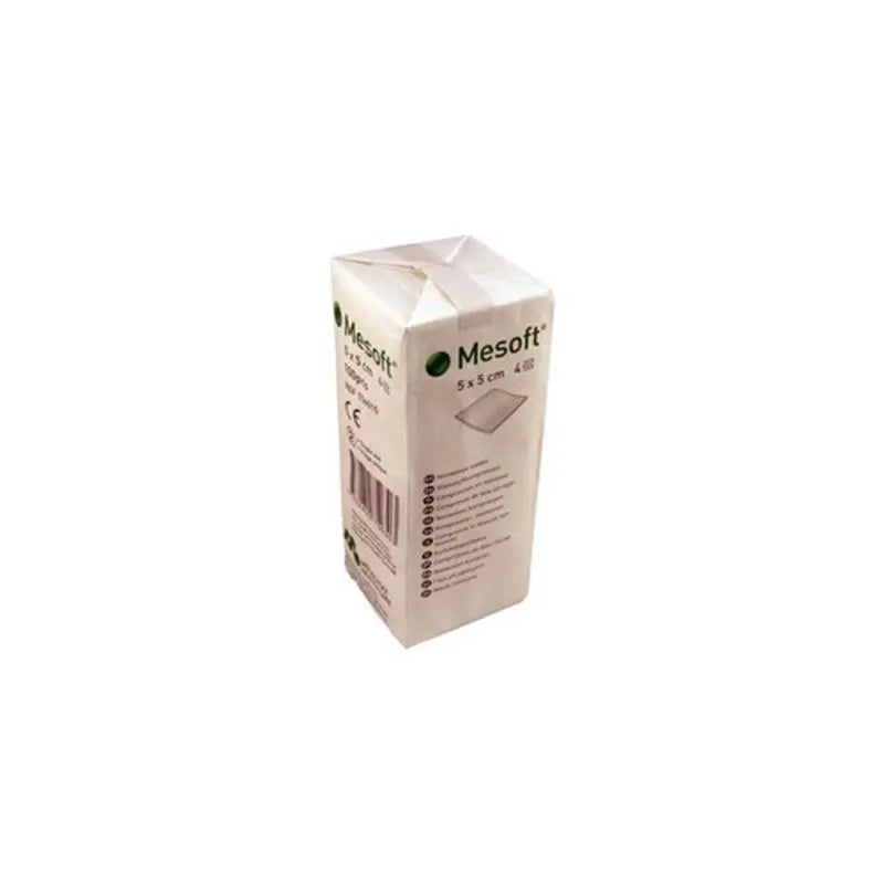 MESOFT GAASKOMPRES 5X5CM. NON-WOVEN ONSTERIEL 4 LAAGS X100ST.