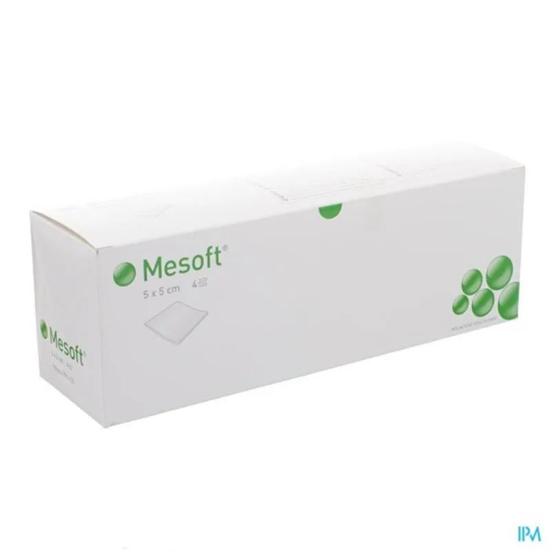 MESOFT GAASKOMPRES 4-LAAGS 5X5CM. STERIEL 75X2ST.