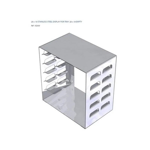 HOUDER RVS VOOR 6 TRAYS 28X18CM. (BREED)