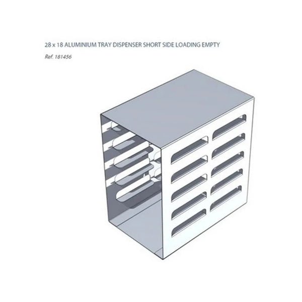 HOUDER ALUMINIUM VOOR 6 TRAYS (KORT)