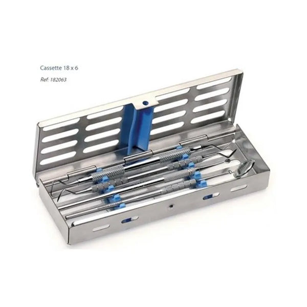 CASSETTE 18X6X2,5CM 5 INSTRUMENTEN 182063-2 BLAUW