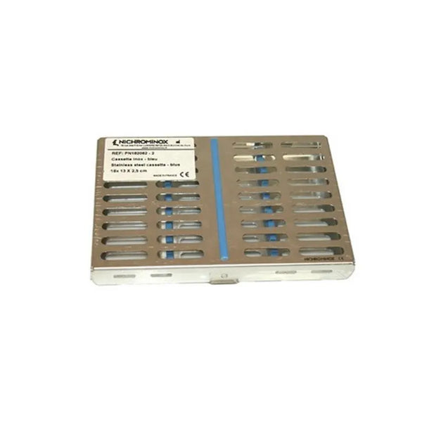 CASSETTE 18X13X2,5CM 10 INSTRUMENTEN 182062-2 BLAUW