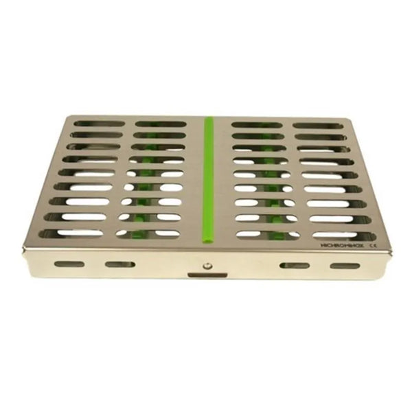 CASSETTE 18X13X2,5CM 10 INSTRUMENTEN 182062-4 GROEN