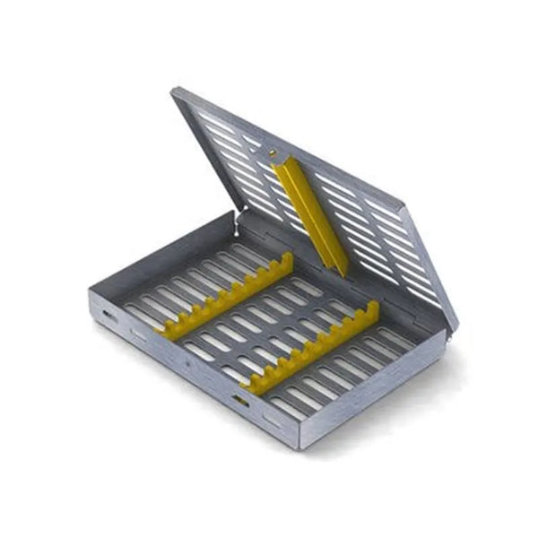 CASSETTE 18X13X2,5CM 10 INSTRUMENTEN 182062-5 GEEL