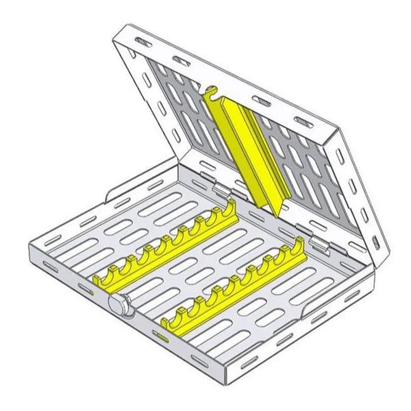 CASSETTE 18,5X14X3,4CM 8 INSTRUMENTEN 182066-5 GEEL