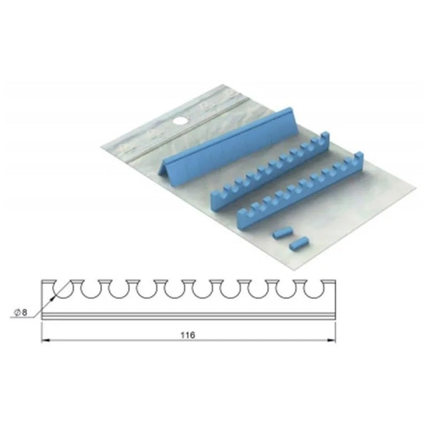 SILICONE FOR EASY TRAY 1/2 DIN BLUE 18X14 PN183711-2