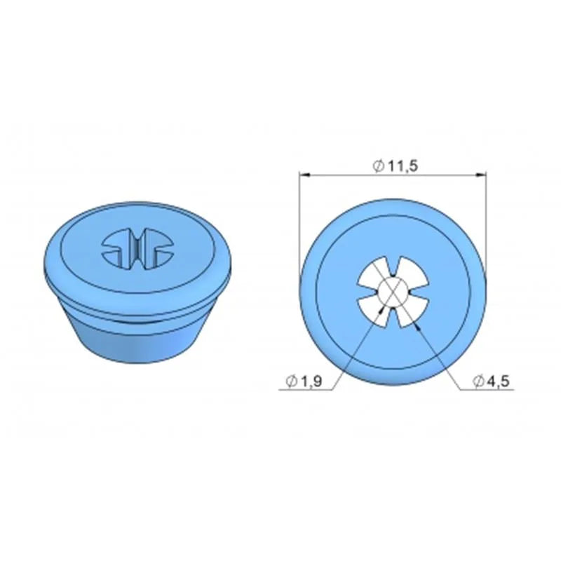 SILICONE TUBE BLAUW X6ST.