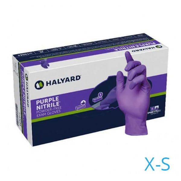 HANDSCHOEN SAFESKIN PURPLE NITRILE POEDERVRIJ X-SMALL X100ST.