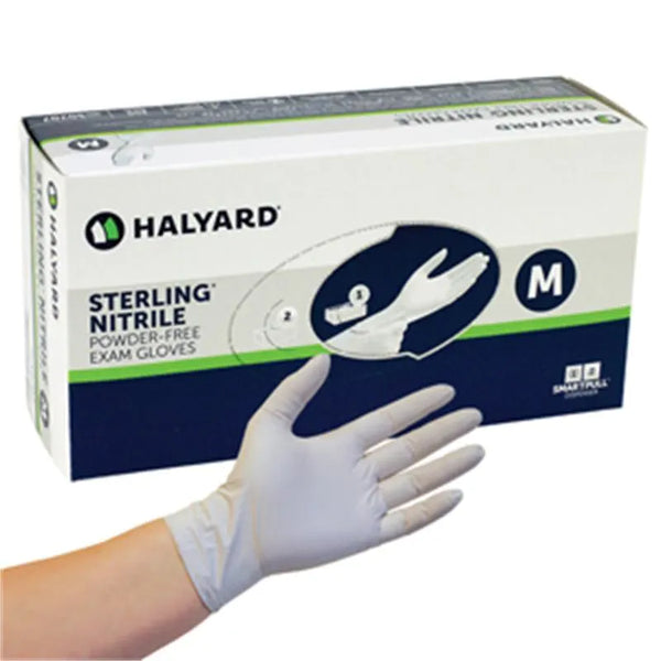 HANDSCHOEN STERLING NITRILE POEDERVRIJ GRIJS MEDIUM X200ST.