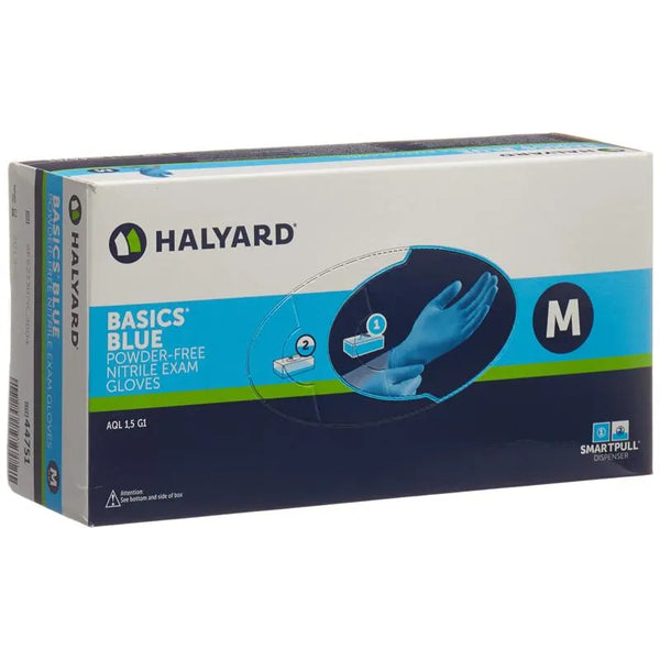 HANDSCHOEN BASICS BLUE NITRILE POEDERVRIJ MEDIUM X200ST.