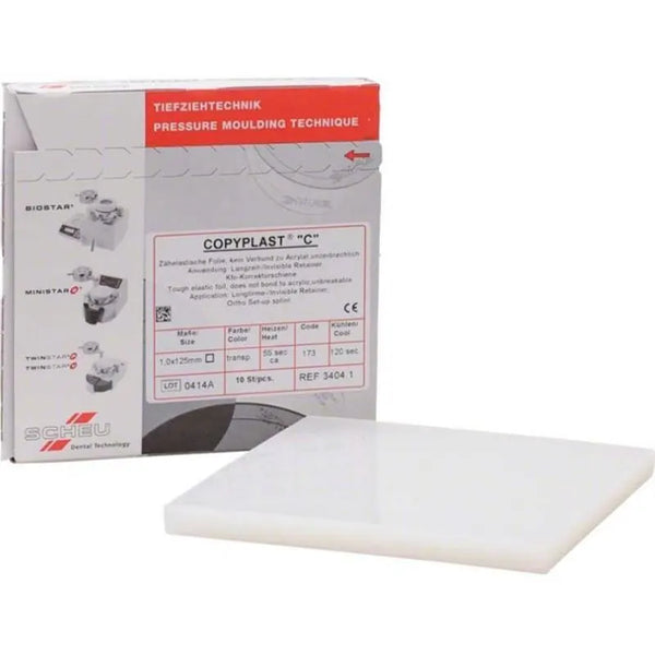 COPYPLAST C HELDER VIERKANT 125X125X1MM X10ST.
