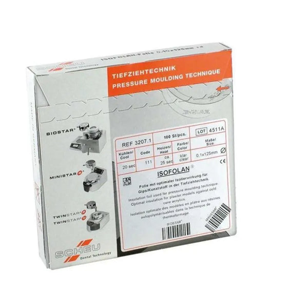 ISOFOLAN DIEPTREKPLATEN TRANSPARANT ROND 125MM X0.1MM. X100ST.