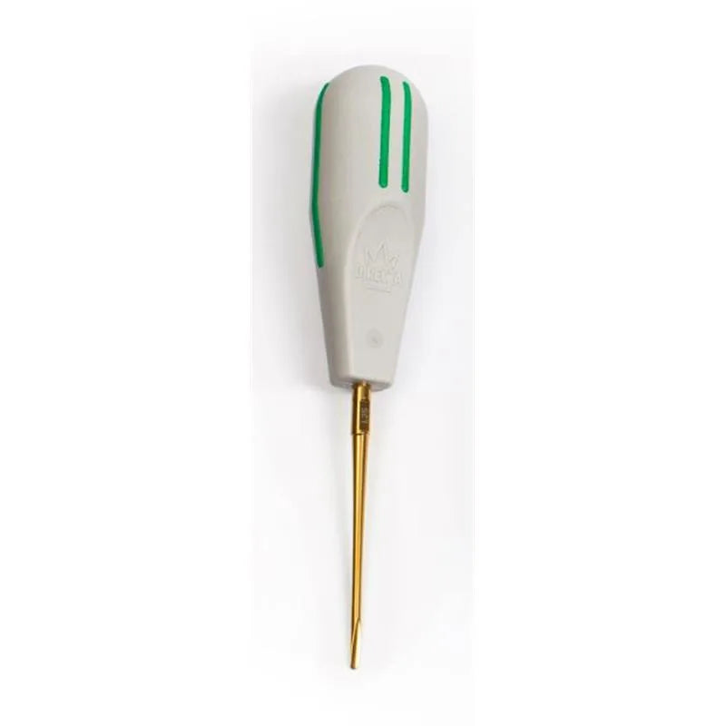 LUXATOR PERIOTOME TITANIUM L2S TiN GROEN 2MM. RECHT INCLUSIEF FIXUS 1 CASSETTE