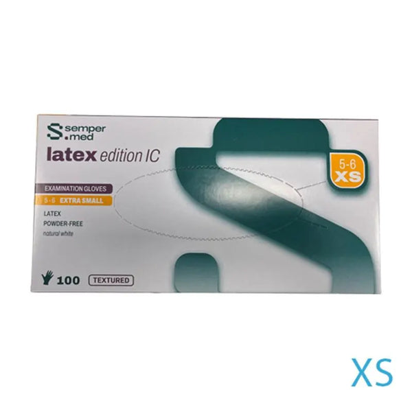 HANDSCHOEN SEMPERCARE LATEX PV  X-SMALL I.C. X100ST.