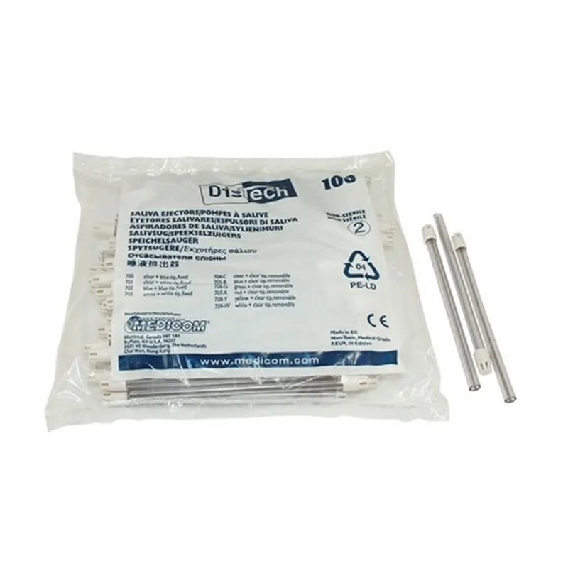 SPEEKSELZUIGER TRANSPARANT VASTE TIP 150MM X100ST.