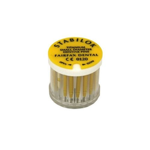 STABILOK TITANIUM PIN 0,60MM GEEL SMALL (20 PINS +1 BOOR)