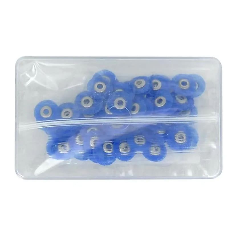 MAXFLEX POP-ON POLIJSTSCHIJFJES GROF 14MM BLAUW  X 100ST.