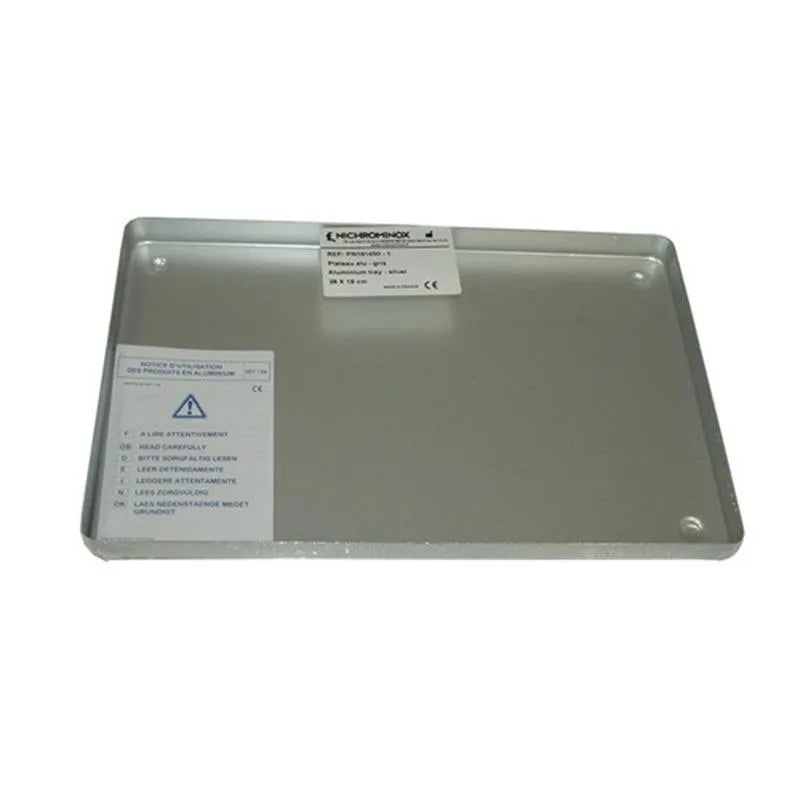 TRAY ALUMINIUM ZILVER 28X18CM.
