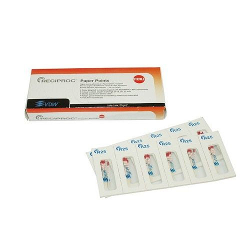 RECIPROC PAPERPOINT STERIEL ROOD R25 X144ST.
