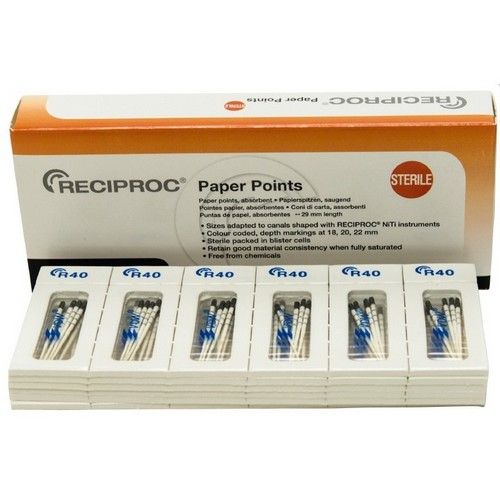 RECIPROC PAPERPOINT STERIEL ZWART R40 X144ST.